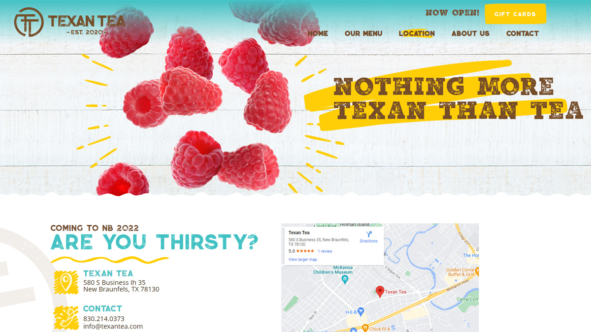 Texan Tea Location | New Braunfels Iced Tea